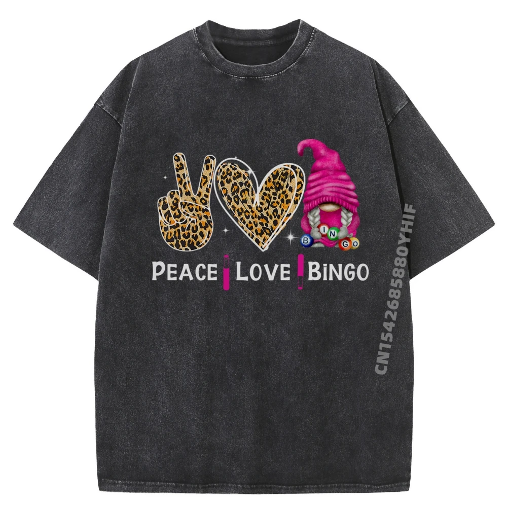 

New Arrival Printed Tshirt Peace Love Black Graphic Tees Fall Mens Printed Camisetas De Hombre Fashion Washed Shirt