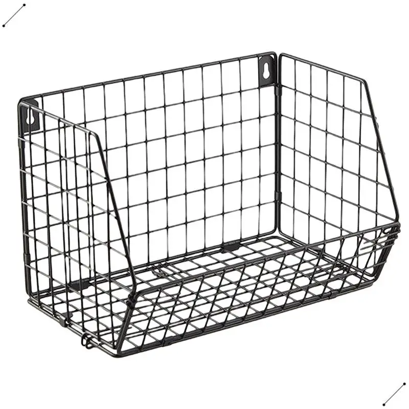 Closet Organizer Hanging Wire Basket Storage Mesh Bin For Laundry Room Closet Office Home Kitchen