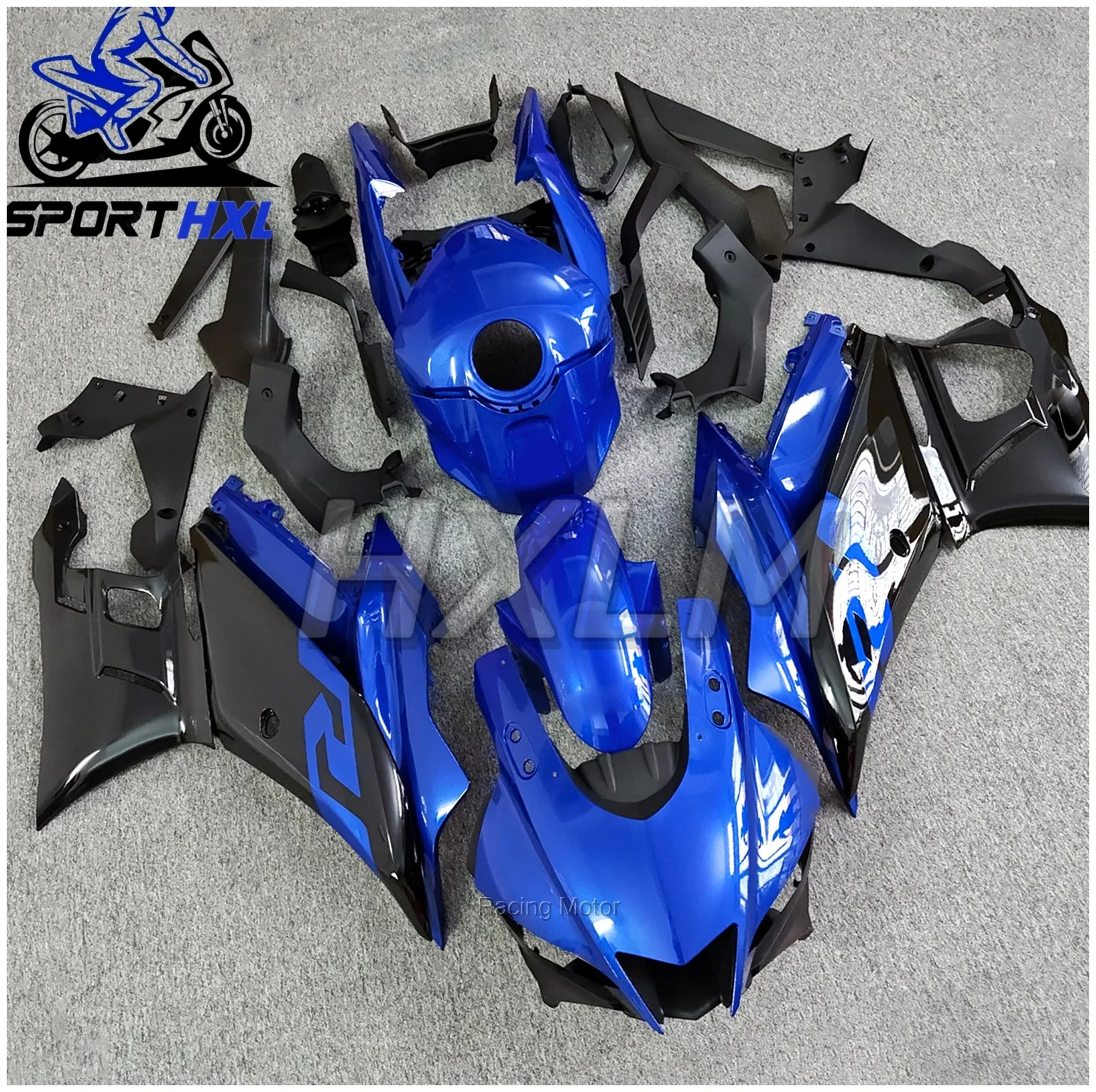 Dark Blue Black Motorcycle ABS Injection Fairing kit Fit For Yamaha YZF R25 YZF R3 19-24 | Racing Motor Store