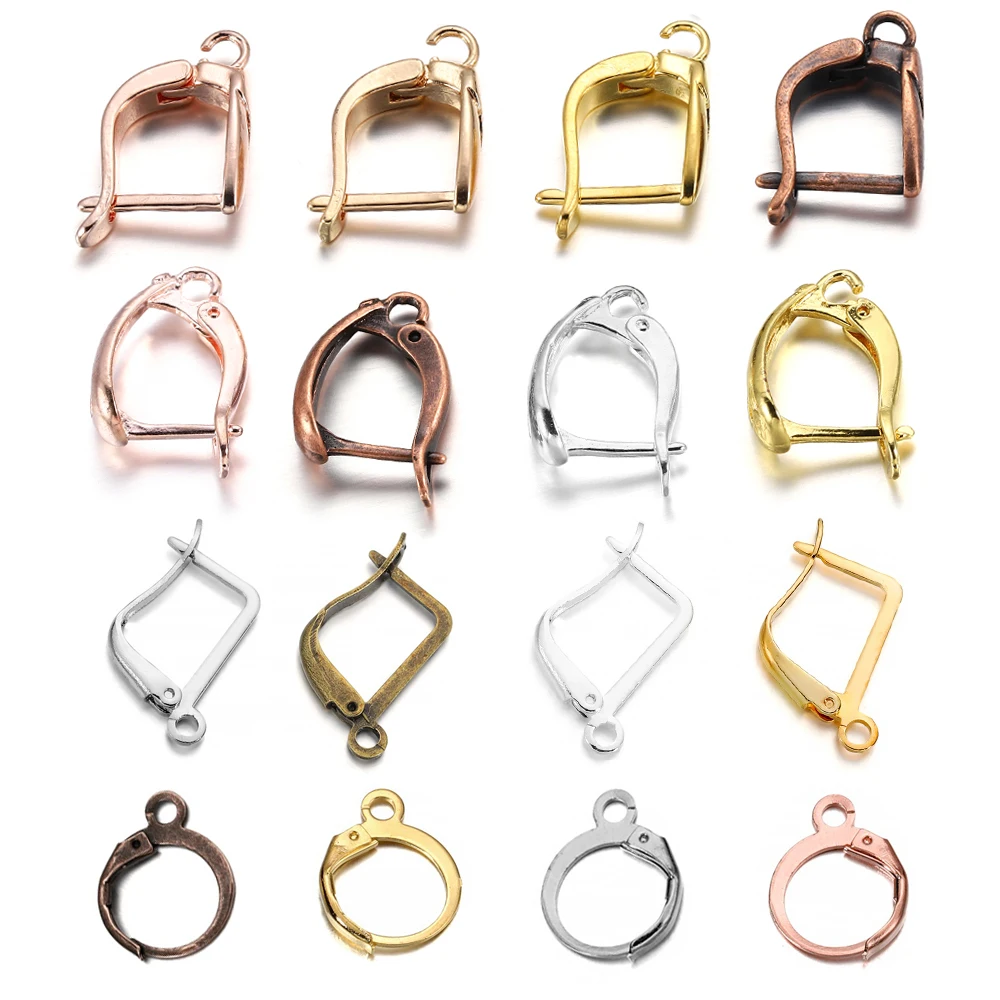 

12-50pcs French Hoop Lever Back Open Loop French Earring Hook Clasps For DIY Earring Clips Clasp Jewelry Making Accessories