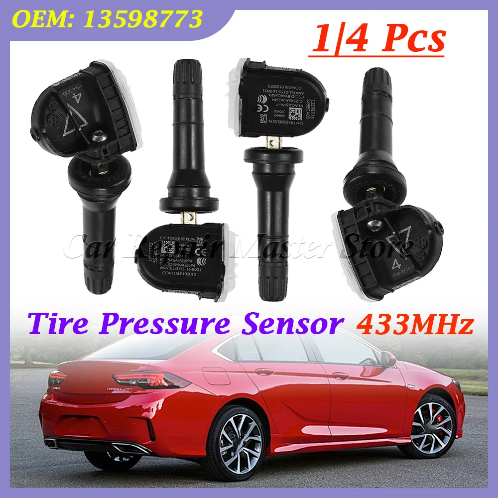 TPMS SENSOR TIRE PRESSURE SENSOR 13598773 For Buick LaCrosse Regal Cadillac CT6 Chevrolet Camaro Cruze Malibu Volt 433MHz