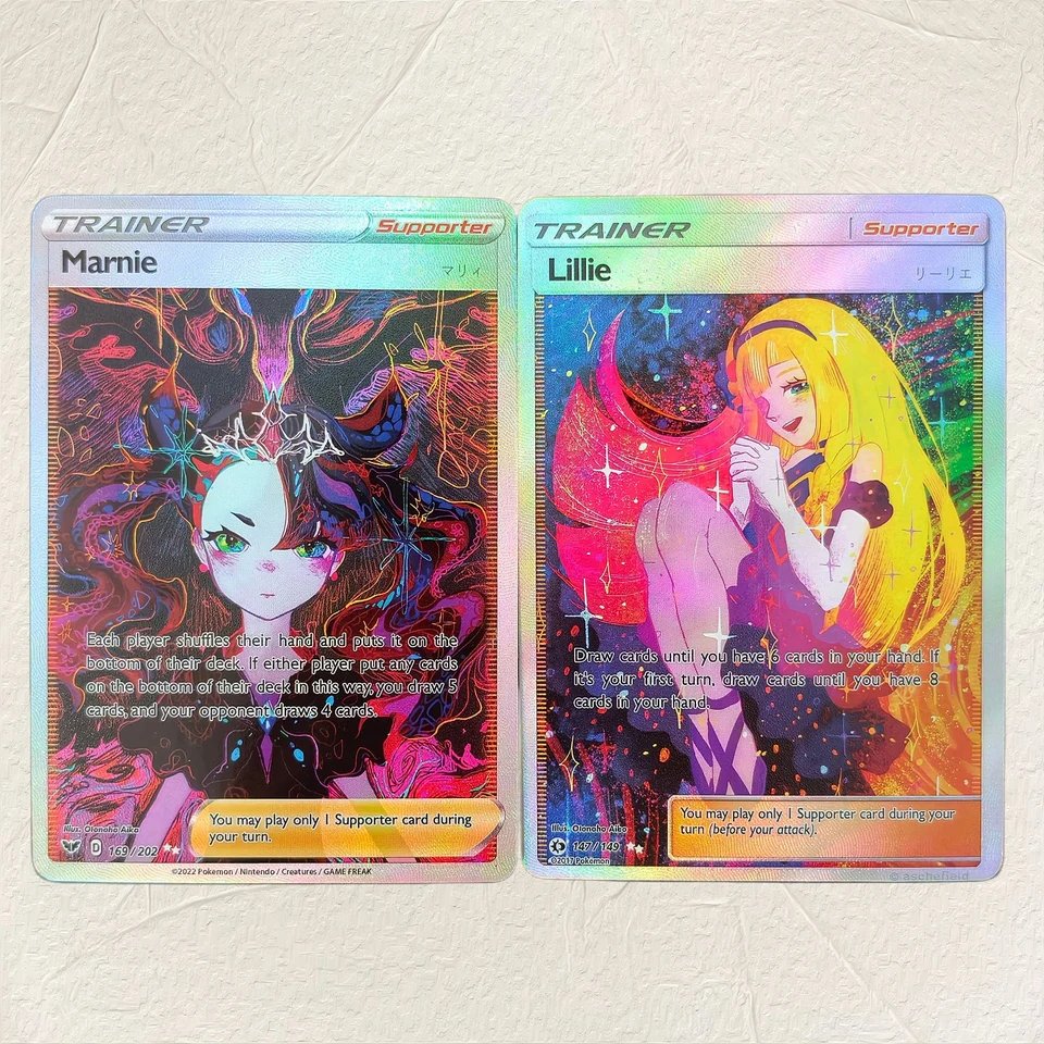 lillie pokemon card 147 149 Pokemon English Lillie Trainer 147/149 DIY Holographic Foil Texture Card,  Perfect Condition Premium Anime Collection Card