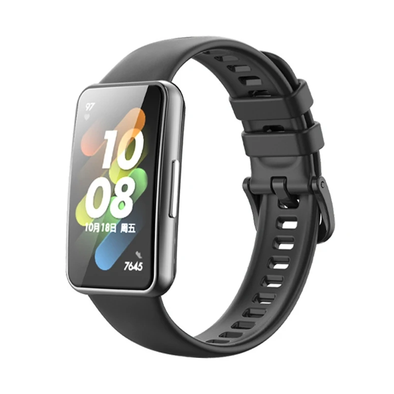 قابل للتعديل حلقة الرياضة الفرقة ساعة ذكية سيليكون حزام لهواوي باند 7 Sweatproof سوار حزام معصمه