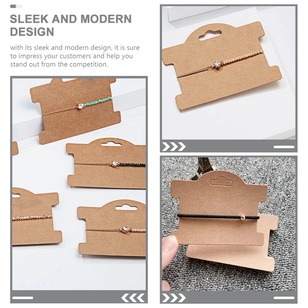 

50Pcs Jewelry Display Cards Bracelet Necklace Holder Paper Organizer Compact Durable Showcase Jewelry Cards for Selling
