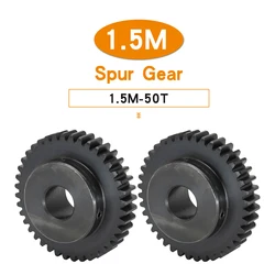 Metal Gear 1.5M-50T Bore 8/10/12/14/15/16/17/19/20/22/25 mm Teeth Thickness 12 mm Carbon Steel Worm Gear For Electric Motor