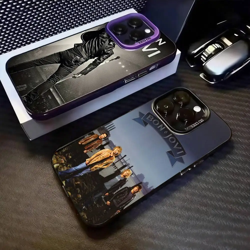 Funda de Teléfono Bon Jovi Resistente a Impactos con Diseño de Lujo para iPhone 11/12/13/14/15/16/17 Plus, Pro, Pro Max y Air
