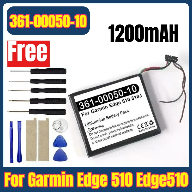 

361-00050-10 3.7V 1200mAH Cyclometer Battery for Garmin Edge 510 Edge510 + Free Tools