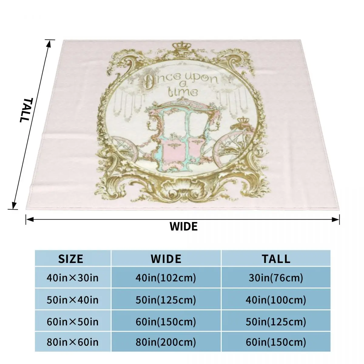 Once Upon A Time Princess Carriage An Ultra-Soft Micro Fleece Blanket