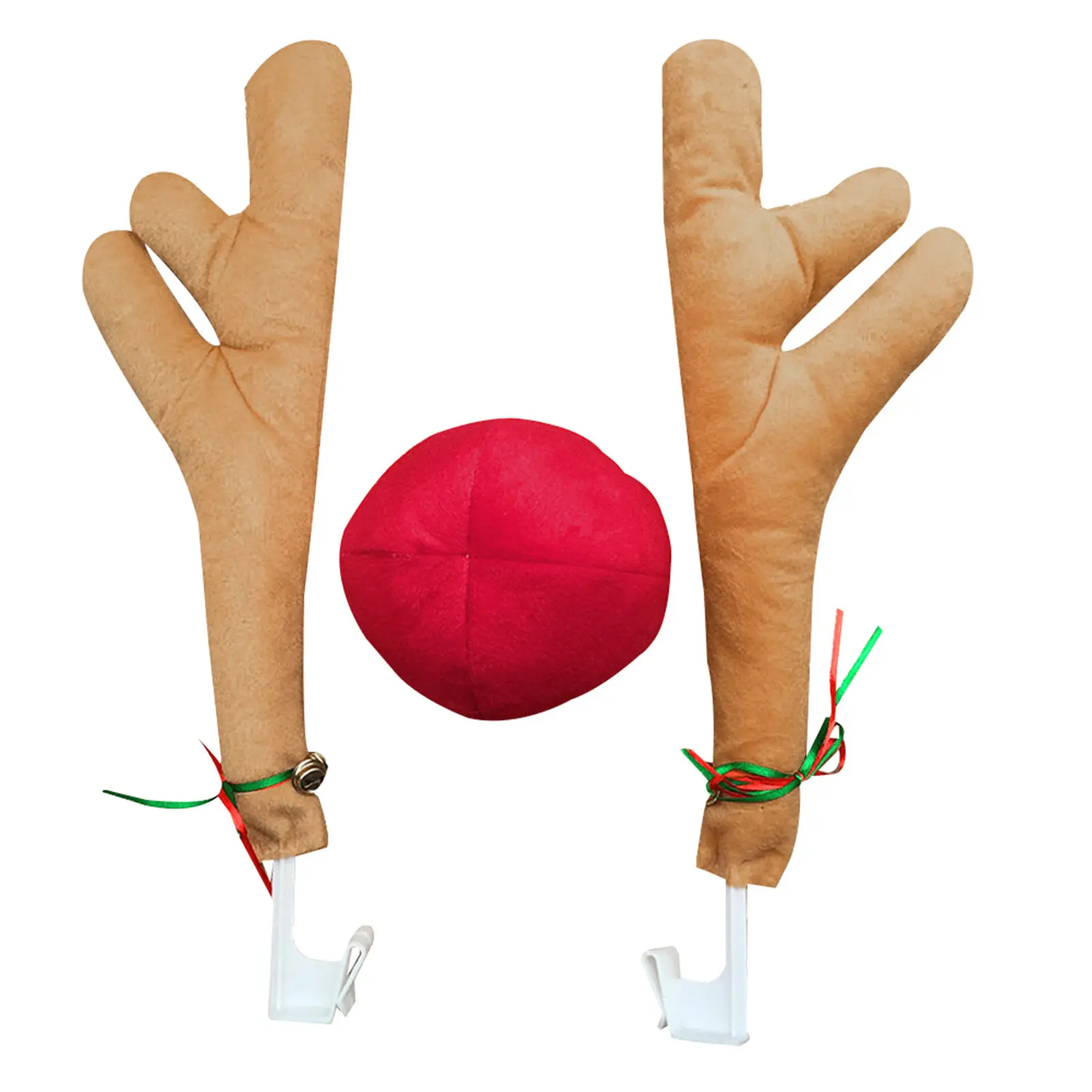 

1 Set Car Antlers Decor For Christmas Reindeer Elk Horns Window Clip On Xmas Truck Suv Van Ornament No Tools Needed Reindeer