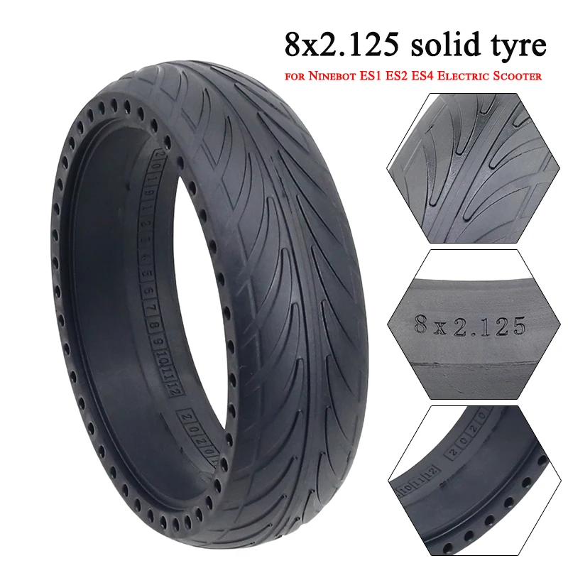 8 INCH 8x2.125 Electric Scooter Tyre 200x50 Non-Pneumatic Soild Tire for Xiaomi Ninebot ES1 ES2 ES4 8*2.125