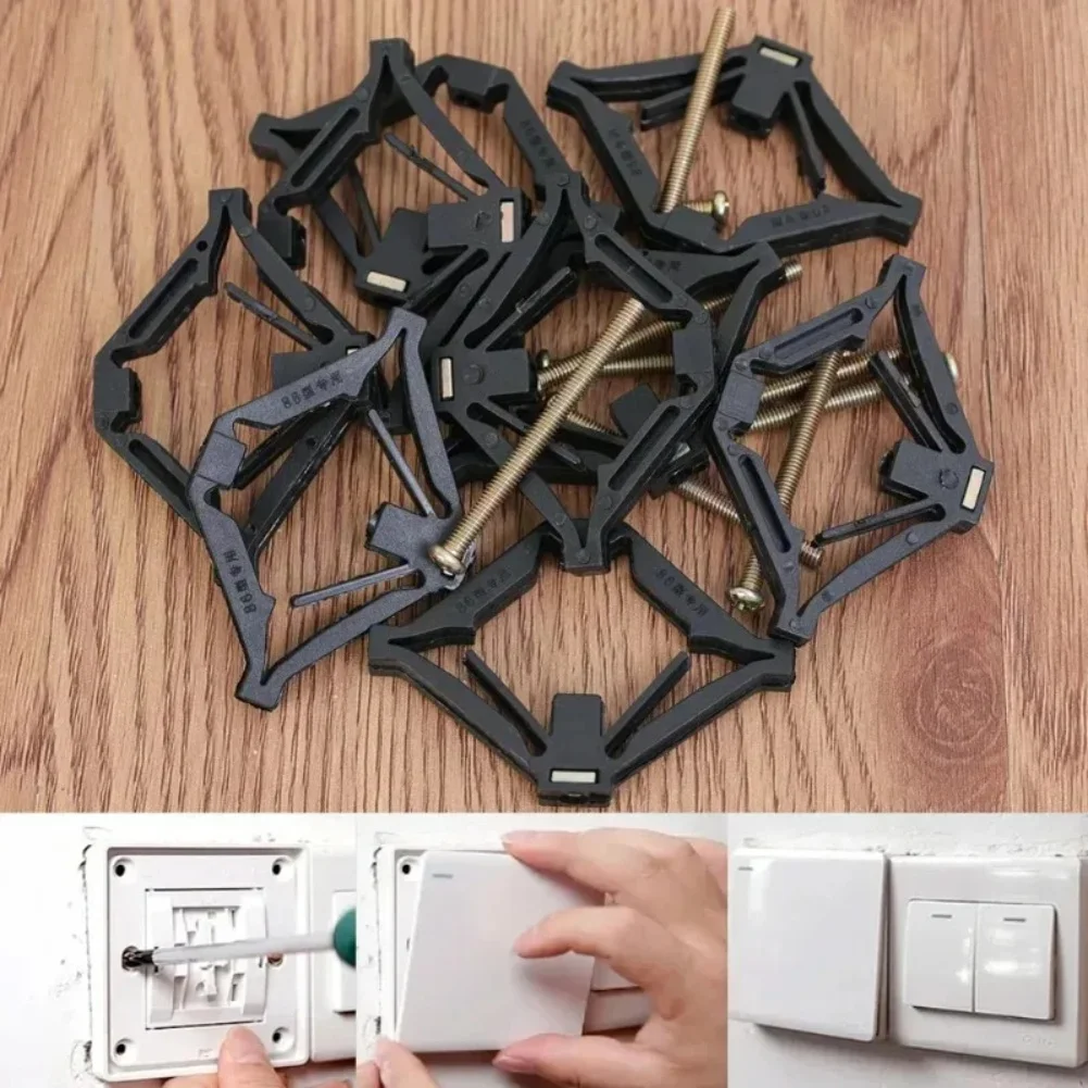10PCS Socket Box Repair Kit Type 86 with Support Rod for Reinforcing Junction Boxes and Secure Wall Attachment