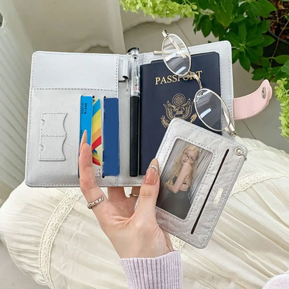 Card Holder PU Passport Bag Cute Puppy Passport Cover Travel Wallet Multifunctional Purse Card Storage Bag Travel Accessories view 2