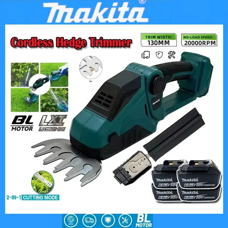 

Аккумуляторный электрический кусторез и ножницы для живой изгороди Makita 2-в-1, перезаряжаемый ручной инструмент для садоводства и ландшафтного дизайна