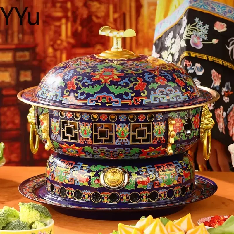 for Shabu Shabu Pot Single Serve Copper Hot Pot with Intelligent Temperature Control Circulating Heating System Home Kitchen