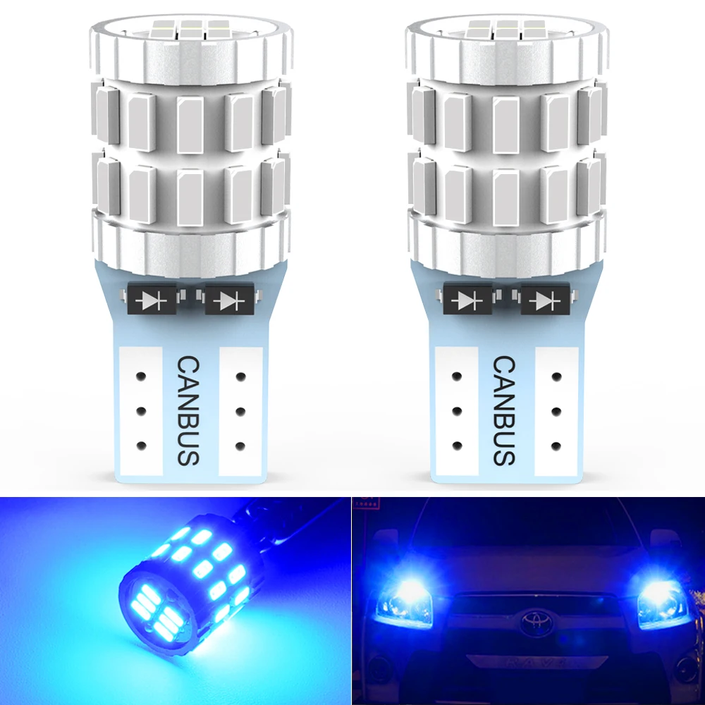 

2pcs High Quality T10 W5W Super Bright Car Interior Reading Dome Light Marker Lamp 168 194 Auto Wedge Parking Bulbs Orange Blue