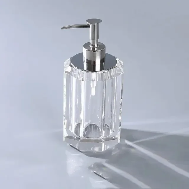 Light Luxury Liquid Soap Dispenser Crystal Transparent Shower Gel Shampoo Dispensing Bottle Container Bathroom Accessories