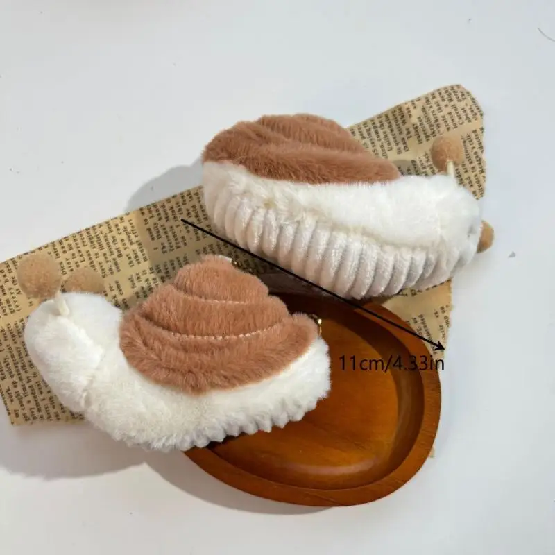 1pc lumache peluche portachiavi cartone animato animale morbido farcito bambola ciondolo portachiavi auto zaino borsa decorazione regalo per bambini