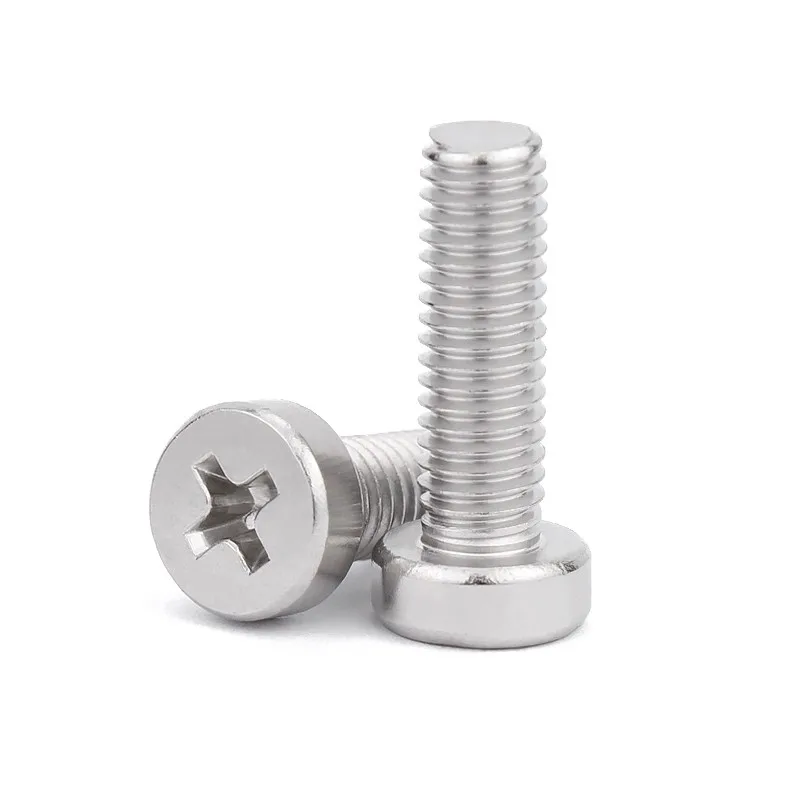 M2 M2.5 M3 M4 M5 M6 304 Stainless Steel Phillips Thin Low Short Profile Head Cap Screw Cross Cap Head Round Head Screw Bolt