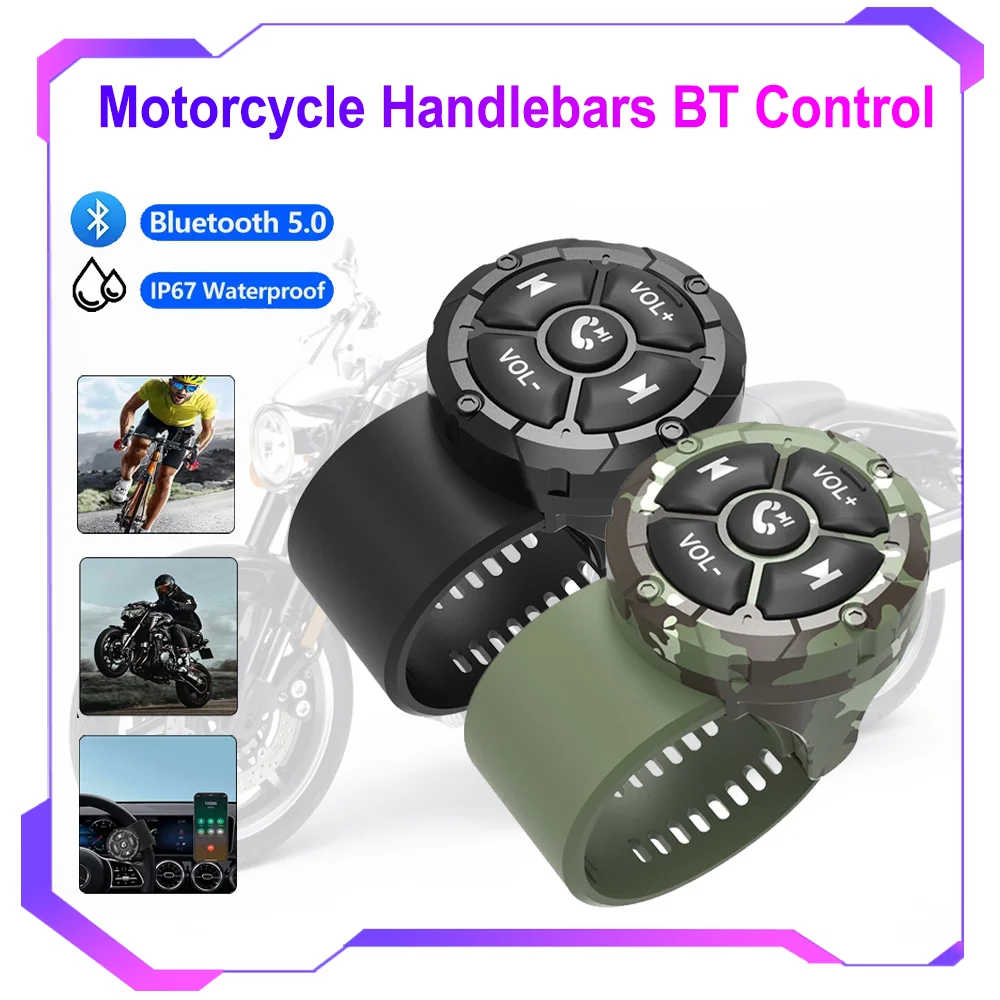 Carro Volante Botões Controlador, Compatível com Bluetooth, Interruptor Da Motocicleta, Capacete, Fone De Ouvido, Controle Remoto, Auto Acessórios, 5,