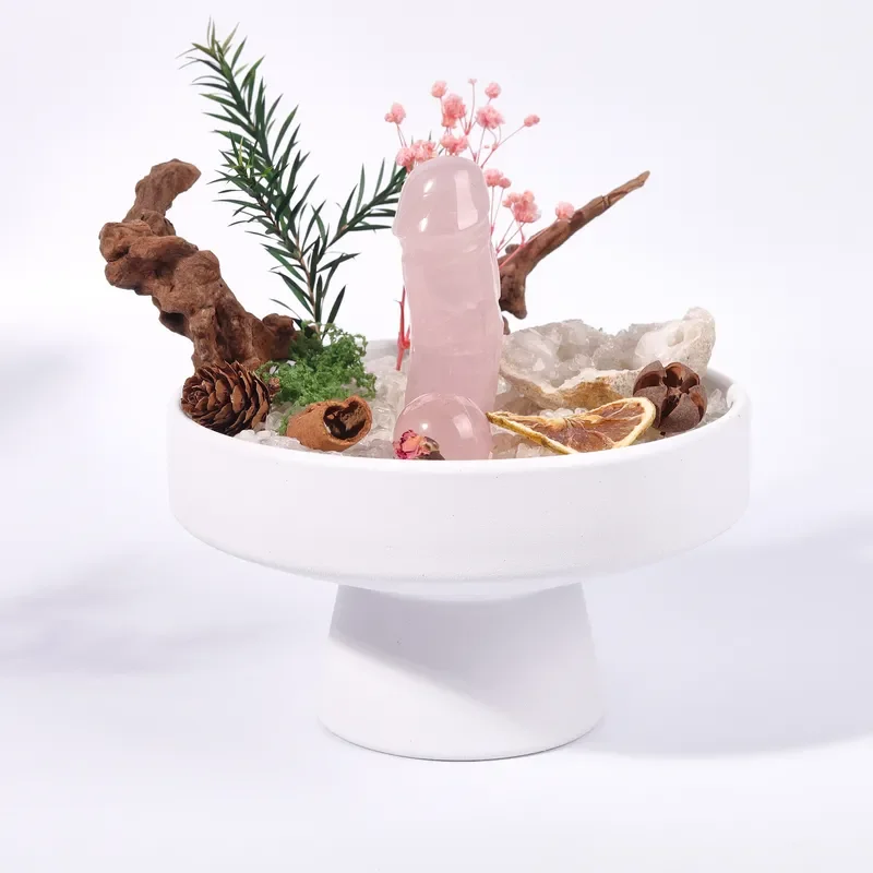 Cross-border explosion natural crystal bonsai lucky ornament powder crystal tintin energy array home desktop creative