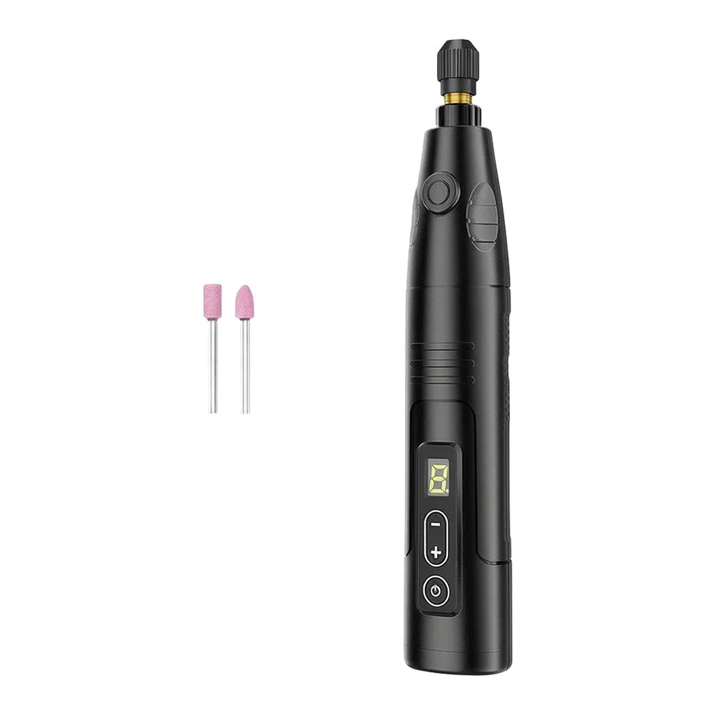 Portable Cordless For Mini Grinder Electric Rotary Tool With LCD Display 2 Heads For Carving Polishing Drilling DIY Jewelry Repa