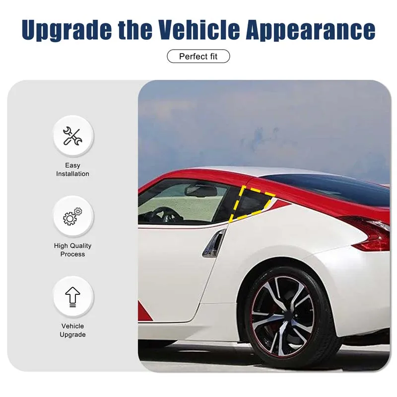 For 2009-2020 Nissan 370Z Car Rear Window Triangle Exterior Car styling Shutter Deflector Decoration Modified Accessory