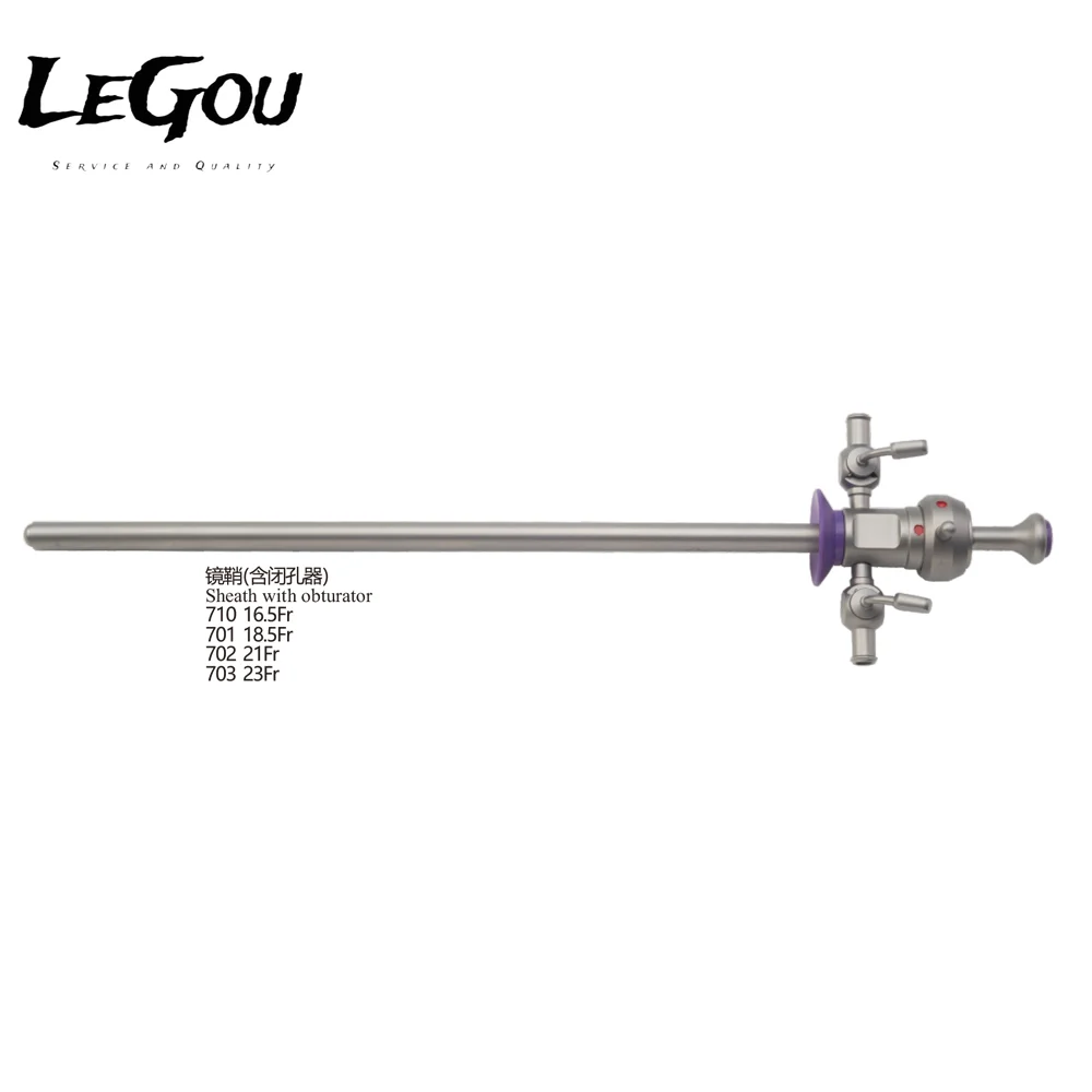 LeGou Professional  Cystoscope Metal  Cystoscopy Introducer Sheath with Obturator for Urology Surgical Instruments