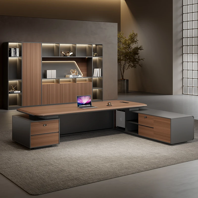 Modern Executive OfficeDesk Furniture Computer Desk L Shape ComputerDesk With Storage Office Desks Home Office Writing Desk