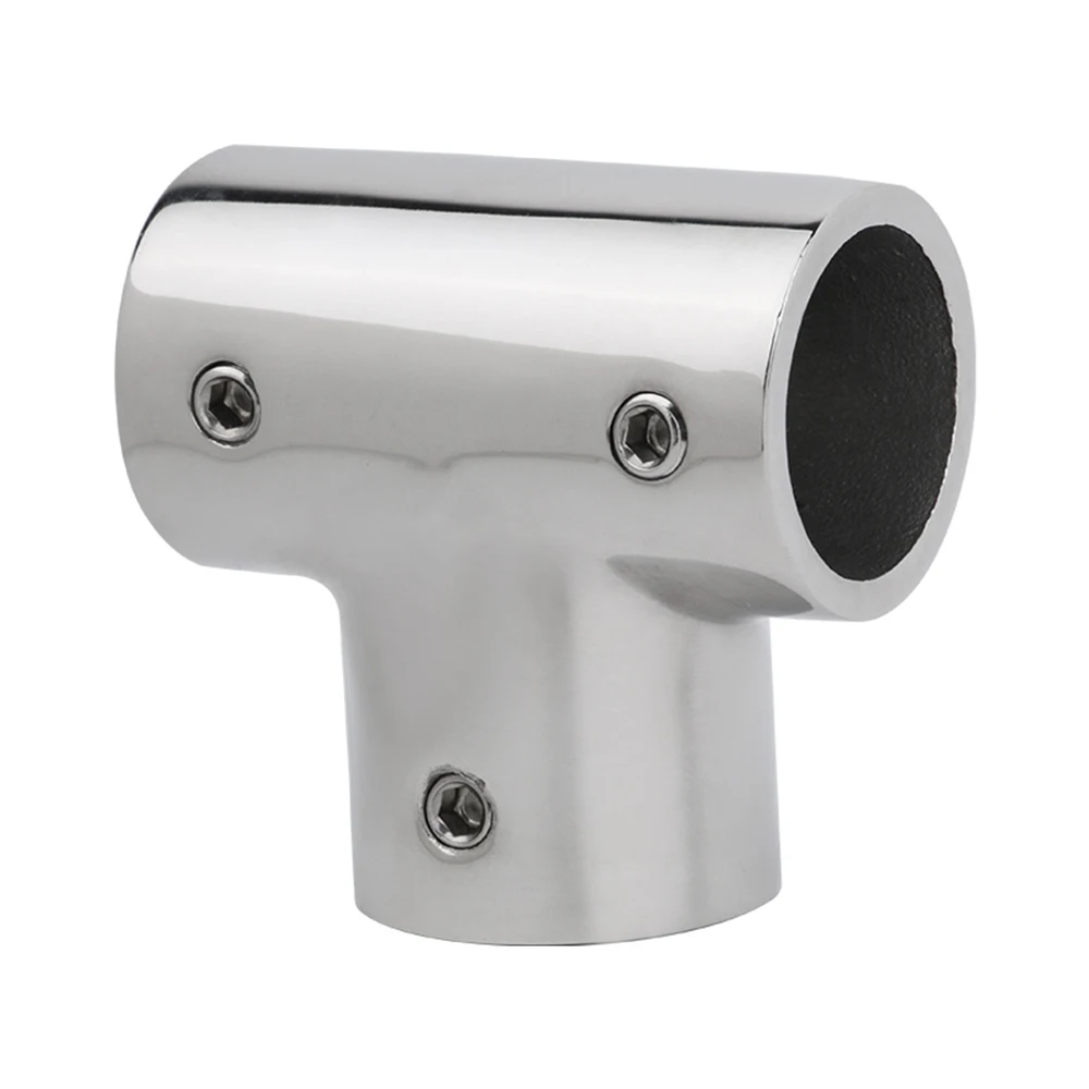 22/25/30/32mm 90 degree Tube Pipe Connector Boat 316 Stainless Steel Handrail Tee Marine 3-way Handrail Fittings Marine Hardware