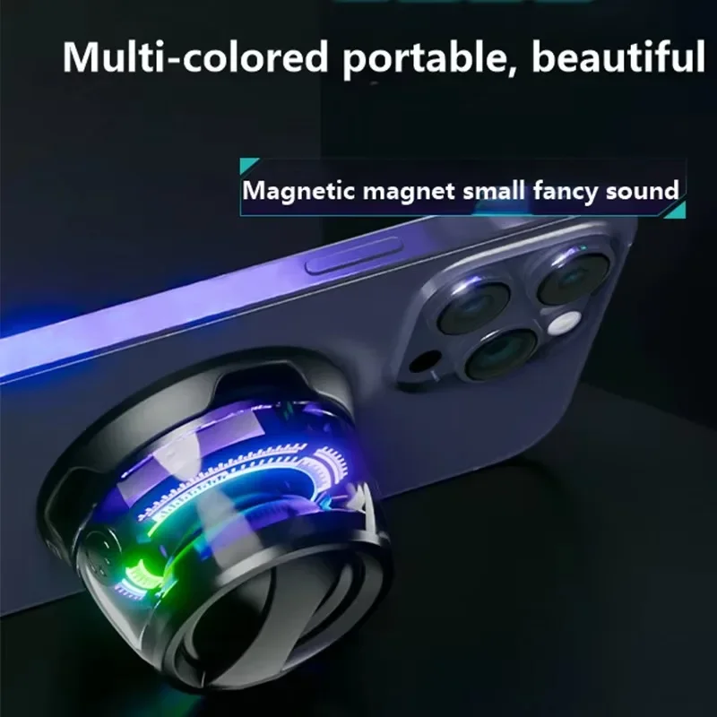 Caixa de som bluetooth magnético portátil sem fio alto-falante g200 com iluminação rgb suporte do telefone estéreo alta fidelidade mini leitor música