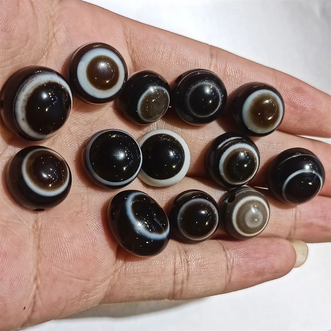 1pcs/lot Bijoux charms abalorios jewelry making fine tibetan agate natural sheep plate eye dzi plate bead with hole unisex