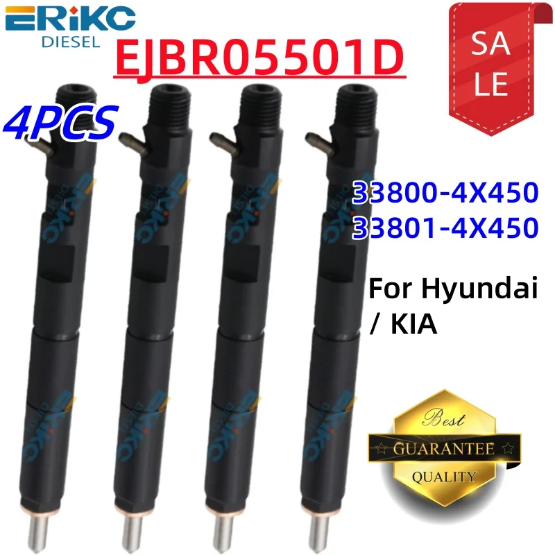338004X450 EJBR05501D 33800-4X450 33801-4X450 Novo bico injetor de combustível diesel EJBR05501D para Hyundai / KIA BONGO K2900 2.9L