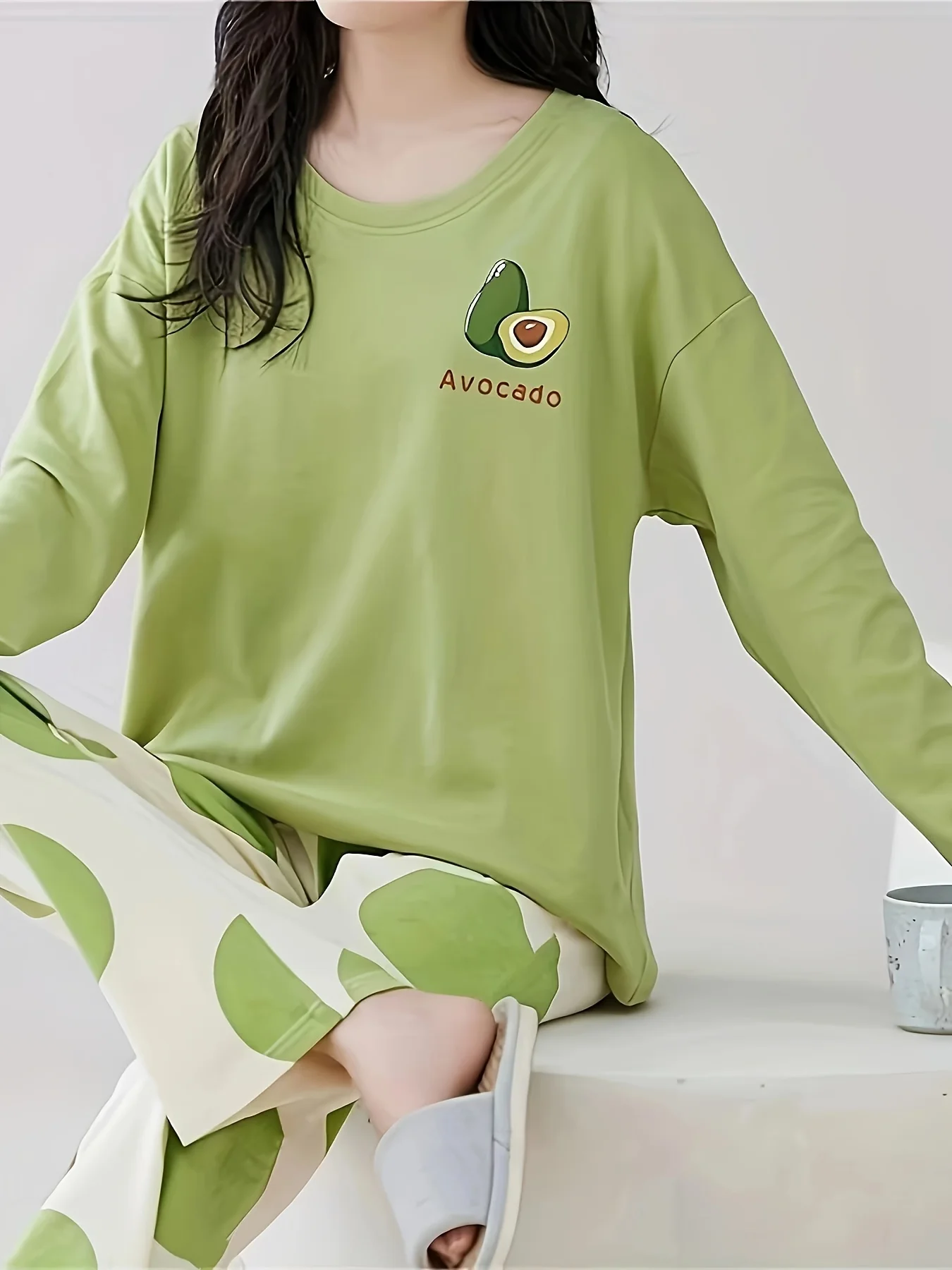 

New Women's Pajama Set for Spring & Autumn - Long Sleeve, Long Pants, Casual & Outer-Wearable Loungewear