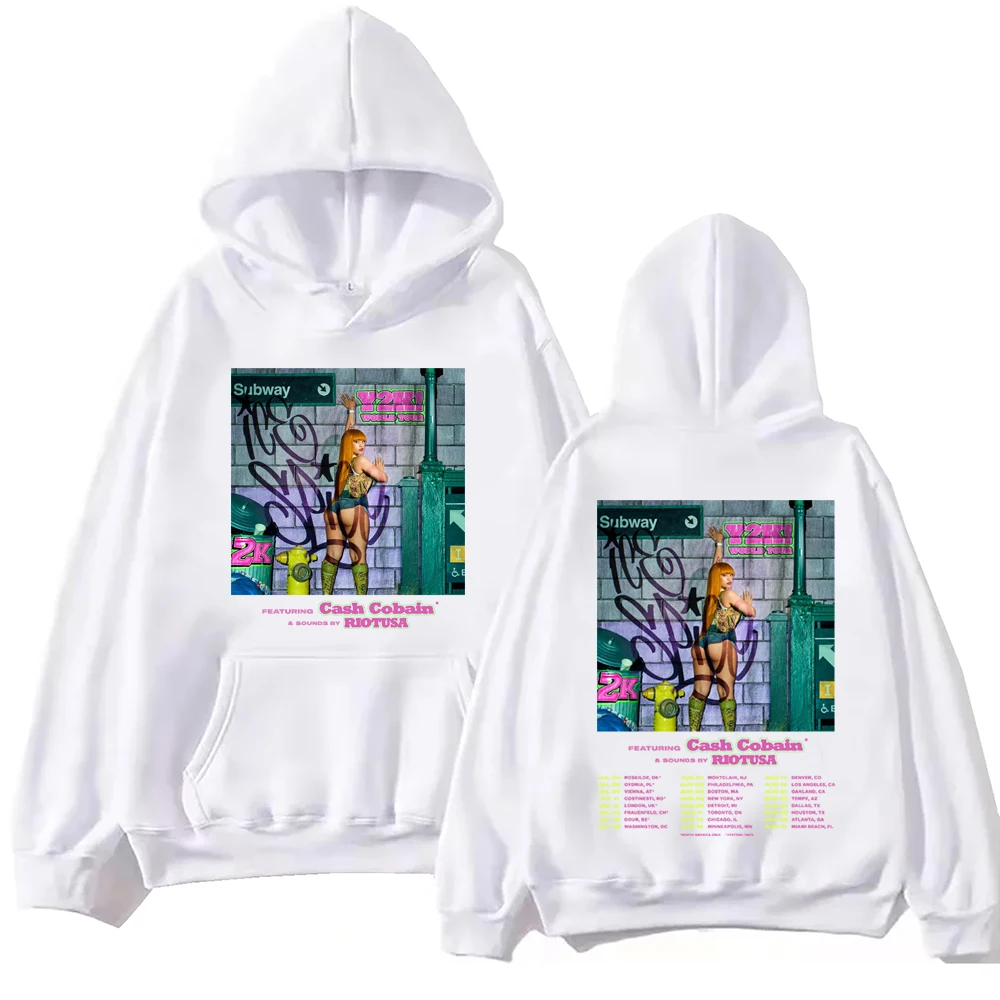 Ice Spice 2024 Tour Hoodie Harajuku Hip Hop Pullover Tops Fans Gift