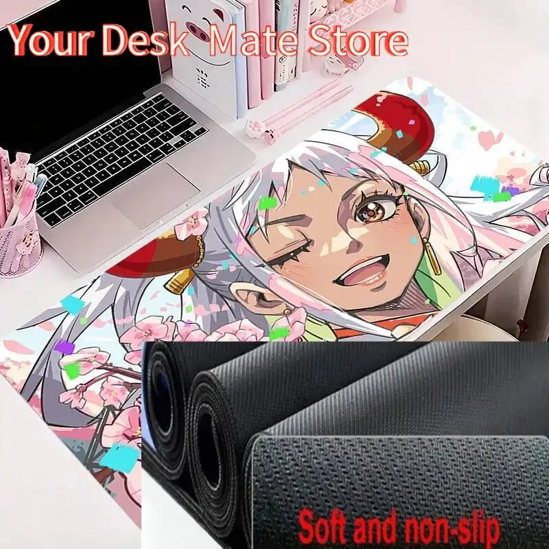 

Коврик для мыши в стиле аниме, геймерские компьютерные аксессуары, настольный коврик O-one P-piece Yamato 900x400, игровой коврик для игрового стола, коврик для мыши, большой ковер для ПК