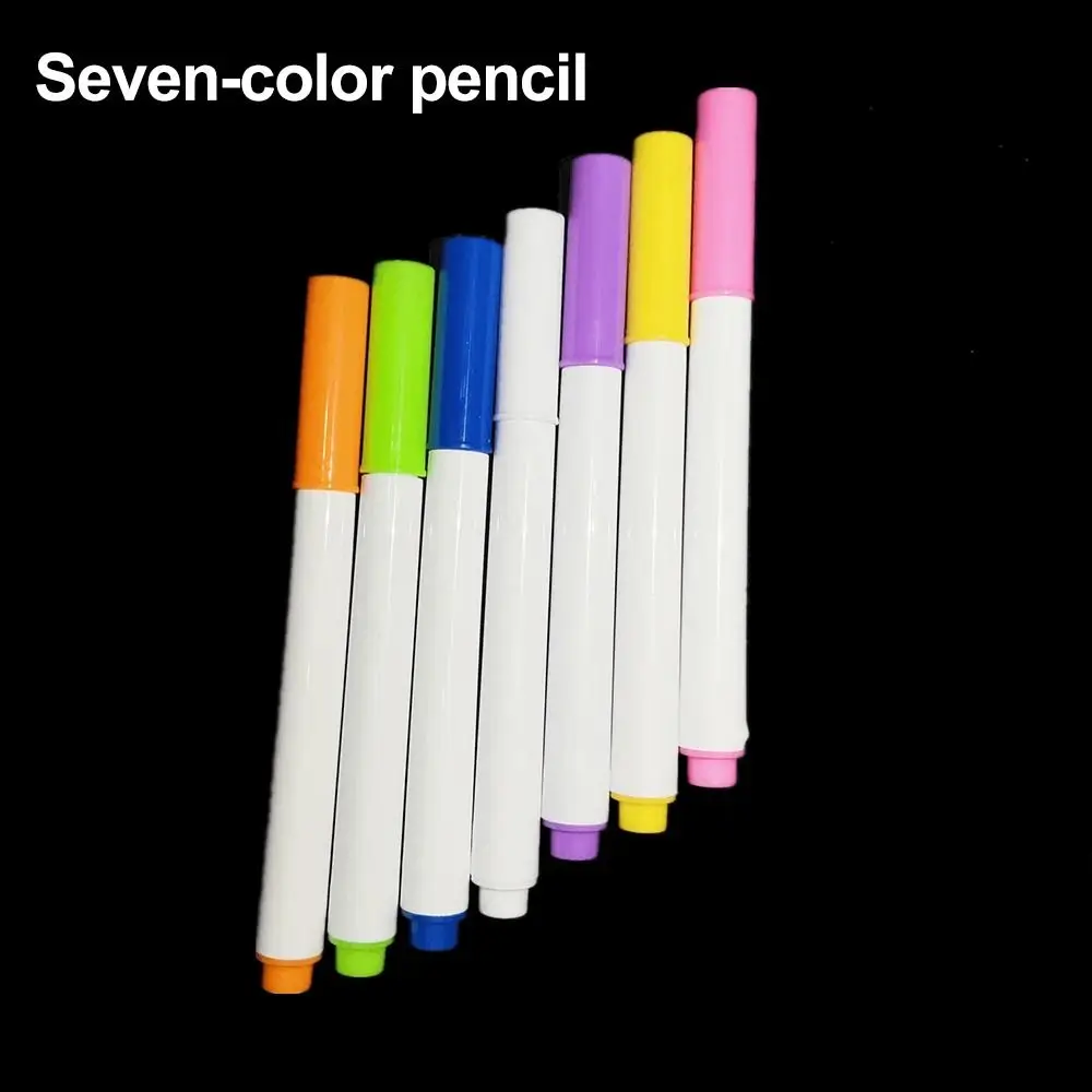 Planche à dessin LED créative avec veilleuse effaçable, planche d'écriture lumineuse avec 7 stylos colorés décoratifs