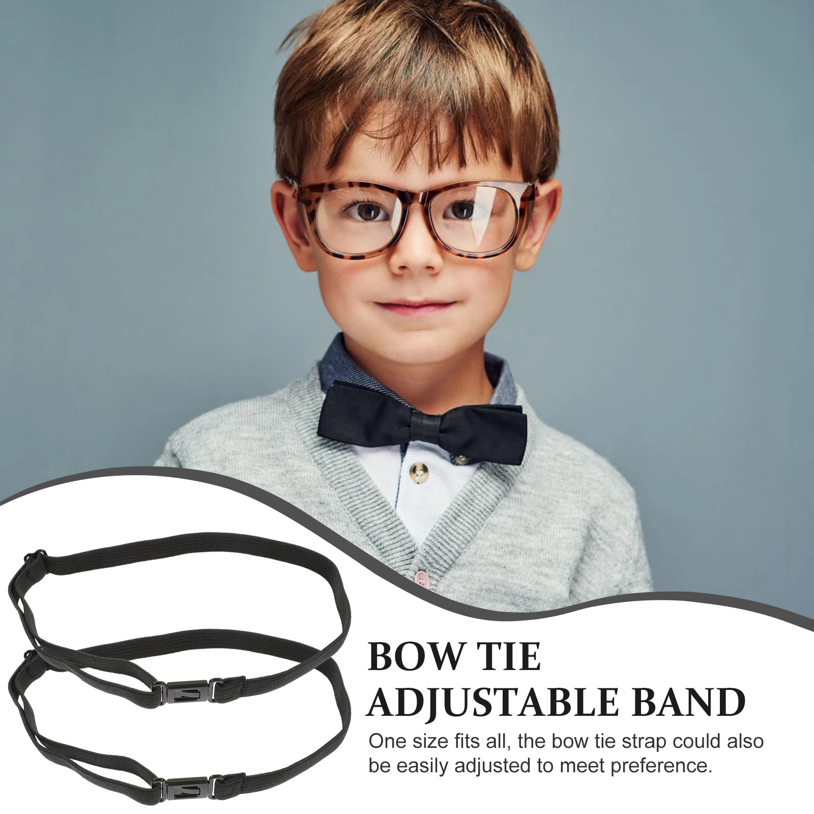 

10pcs Adjustable Elastic Strap Bow Tie Comfortable Wear Resistant Polyester DIY Convenient for Party Dress Up Occasions