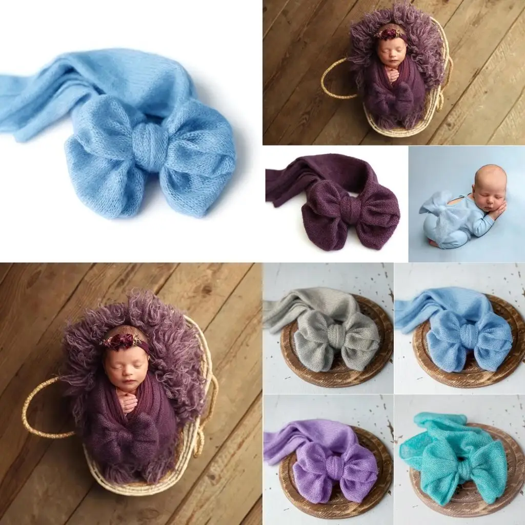 繊細なアップグレード-ニット-ベビー-ラッピング-ブランケット-通気性-コットン-ブレンド-エンベロープ-ラップ-写真撮影用-新生児ポートレート-a2ub