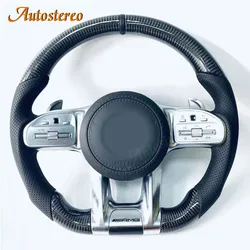 Car Carbon Fiber Steering Wheel Assembly For Mercedes-Benz AMG A/C/E/S Class Player Leather Retrofit Interior Auto Electronic