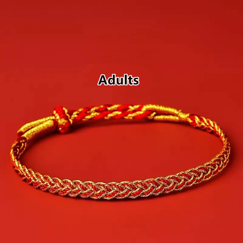 Hand Braided Red Rope Bracelet Snake Lucky Rope Hand Rope Couple Friendship Bracelet Braided Ethnic Original Female Accessory