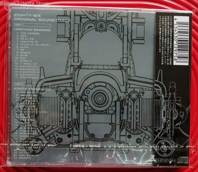 Sci-fi Warfare Anime 86-Eighty Six Hiroyuki Sawano Music CD Greatest Hits OST Album  Music Record Car Soundtracks Box Gifts