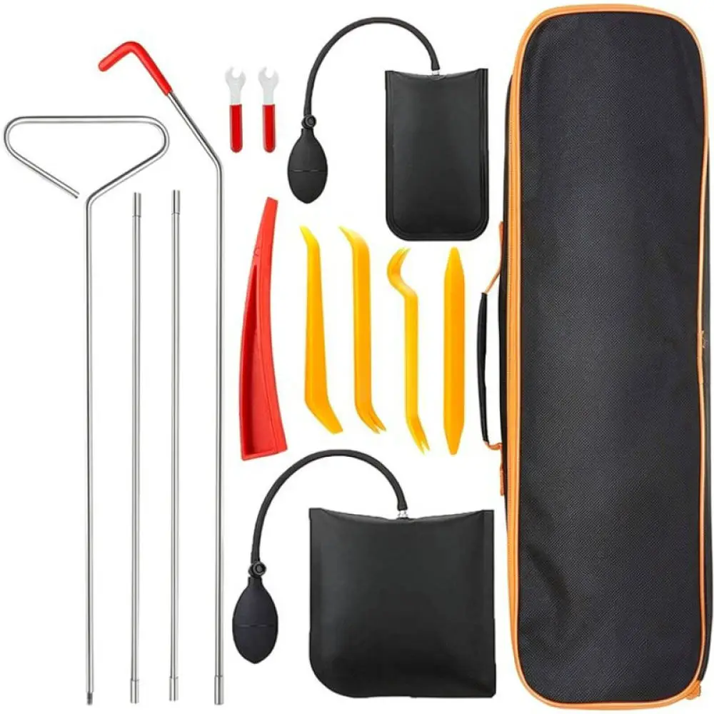 Professional Car Long Reach Grabber Tool Set Stainless Steel Automotive Repair Pry Bar Door Entry Tools