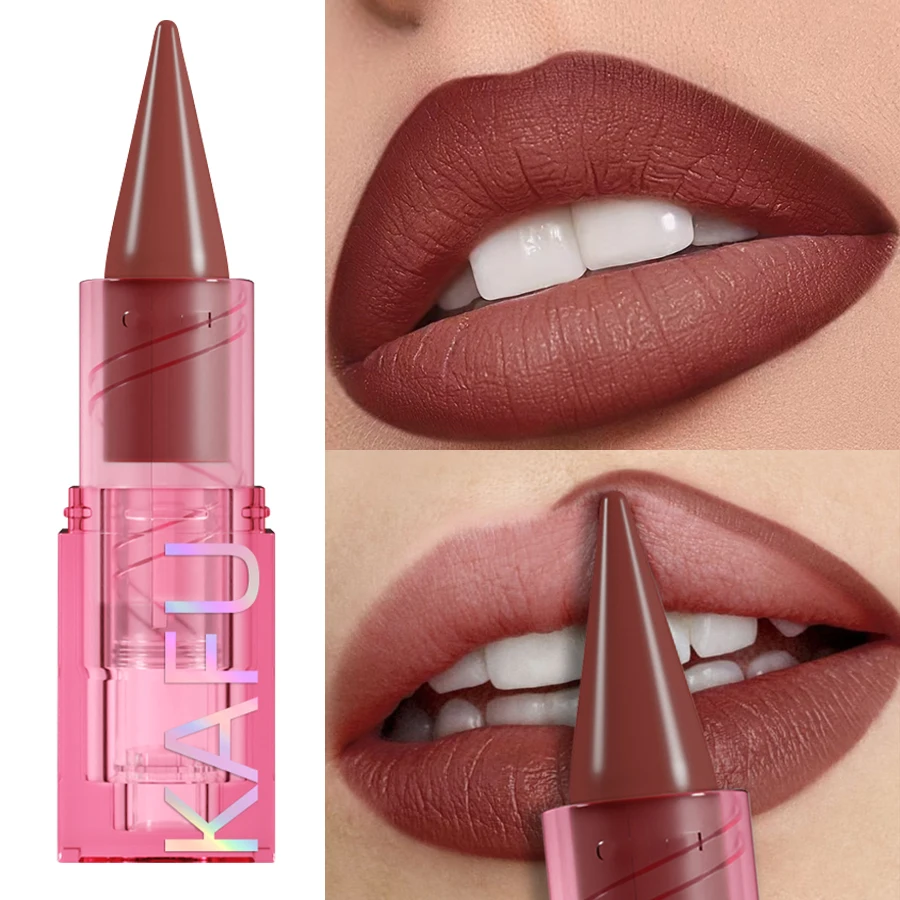 Caneta batom à prova d'água, 15 cores, sexy, vermelho, rosa, fosco, contorno, batom de longa duração, delineador labial, maquiagem cosmética, 1 peça