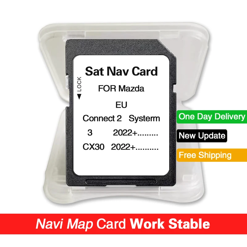 Sat Nav for Mazda 3/CX30 2022+ Car with Connect 2 System Navigation SD Card 32GB EU Russia Ukraine Turkey Maps 2024 Version Card