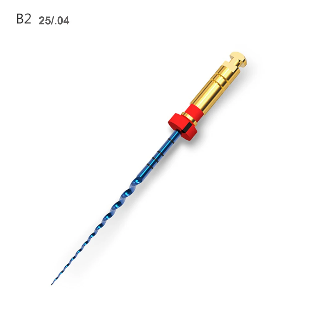 4pcs/pack Dental S Blue II NITI Rotary Files Heat Activation 17/10 15/03 20/04 25/04 Endo File Dentistry Endodontic CE Aprroval