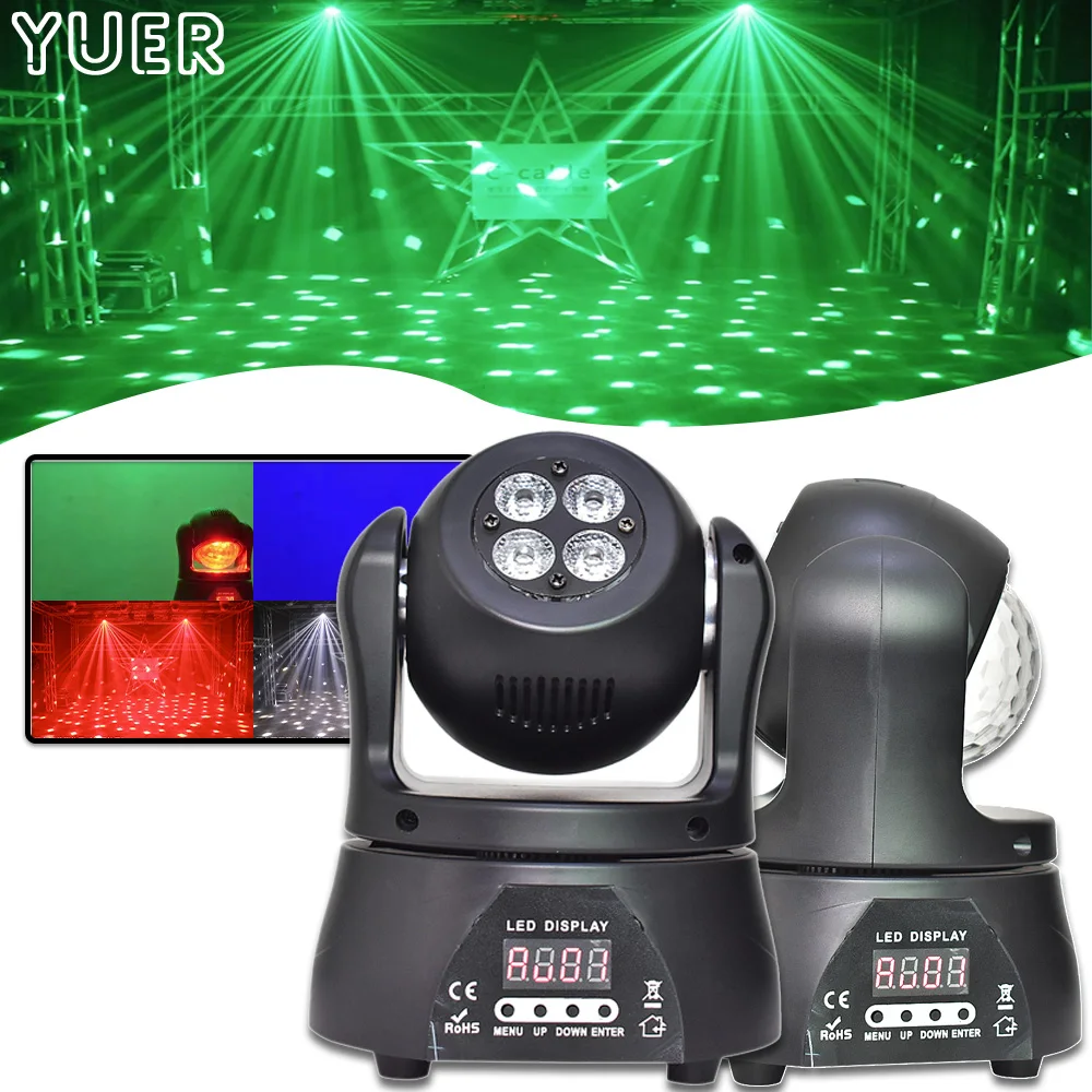 NEW LED 4x10w RGBW Wash 15W Magic Ball Effect Double Side Moving Head Party Dj Disco Wedding Decoration Stage Lights Wholesale