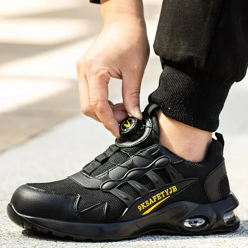 

swivel buckle safety shoes Steel Toe Work Sneakers for Men Women Lightweight Comfortable Industrial Construction work Shoes