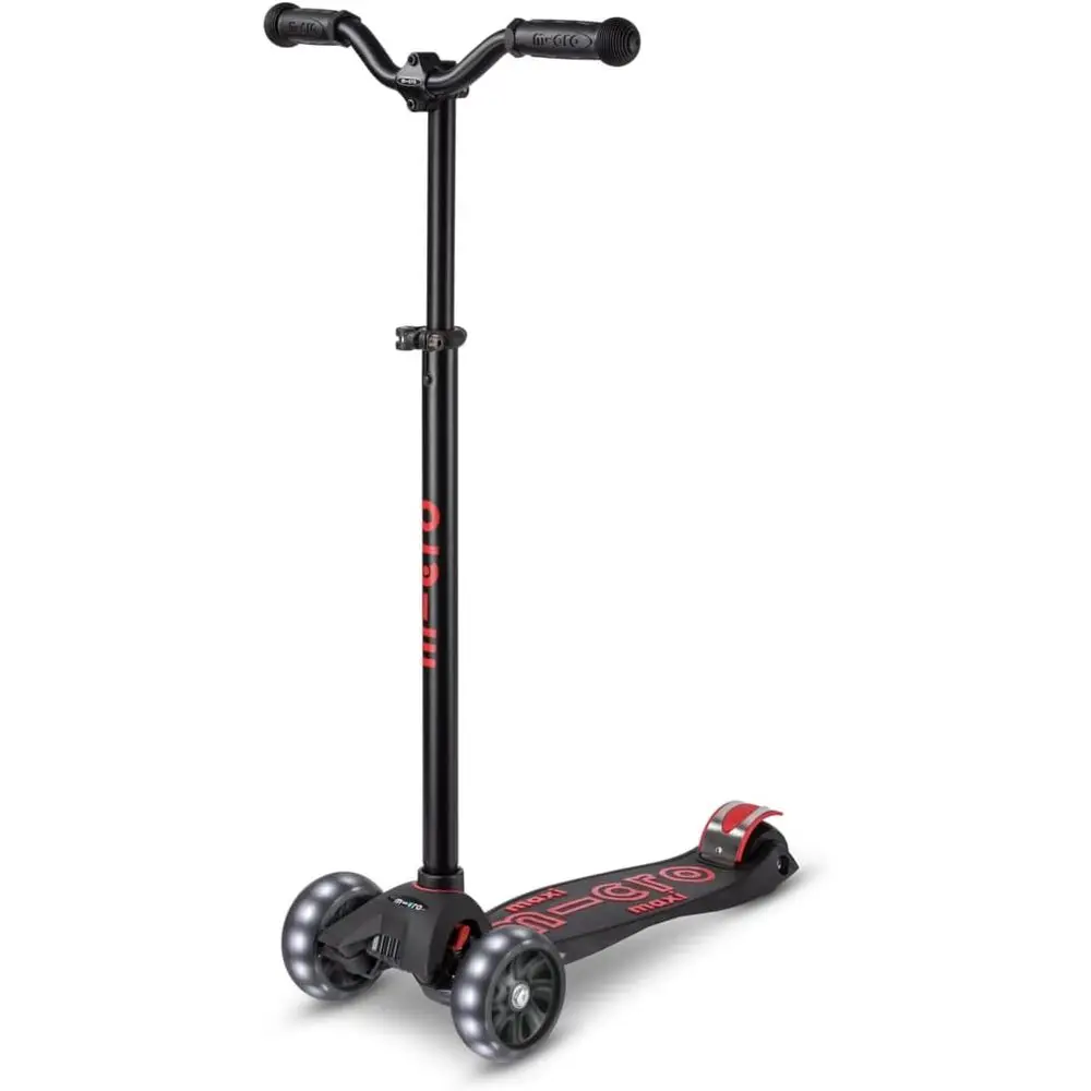 

Детский самокат Deluxe LED для детей 5-12 лет | До 110 фунтов | Трехколесный велосипед с управлением наклоном руля | Руль для чоппера | Широкие полиуретановые колеса | Швейцарский дизайн