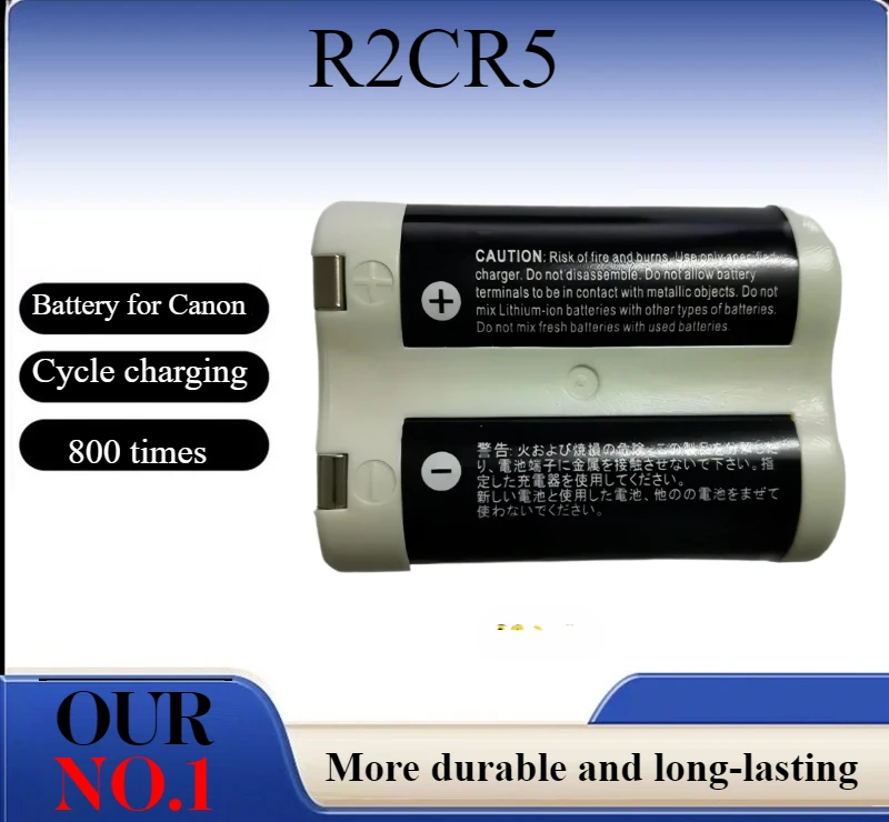 

Rechargeable Lithium Battery+ Charger for Canon R2cr5 2CR5 EOS 1 EOS 3 6V Camera Battery