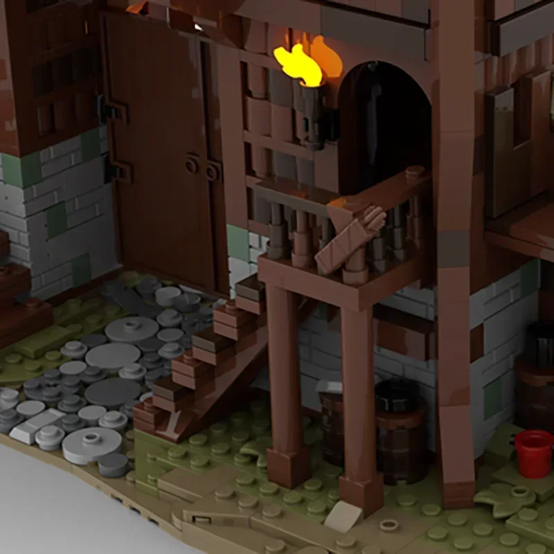 

Строительные блоки Moc Волшебные кольца Фильм Ворота Эдоры Модель Технология Кирпичи DIY Средневековые времена LOTR Замок Игрушки